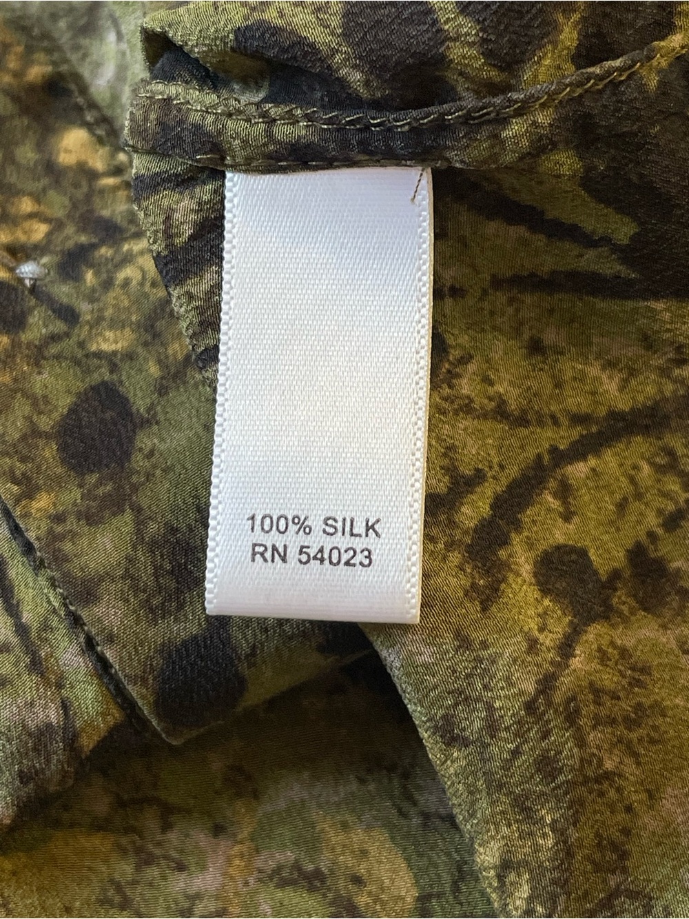 Banana Republic 100% Silk Floral Tunic Button Down Blouse Size 4 - Picture 7 of 11